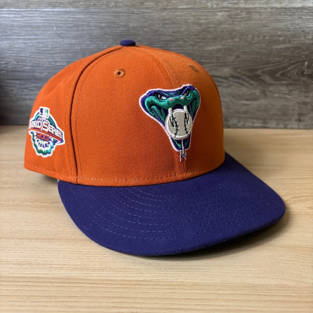Arizona Diamondbacks Hat Cap Fitted 7 3/8 Orange World Series Corbin Burnes